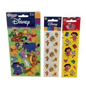 Vintage Disney Sandylion Stickers Winnie the Pooh And Dora The Explorer New